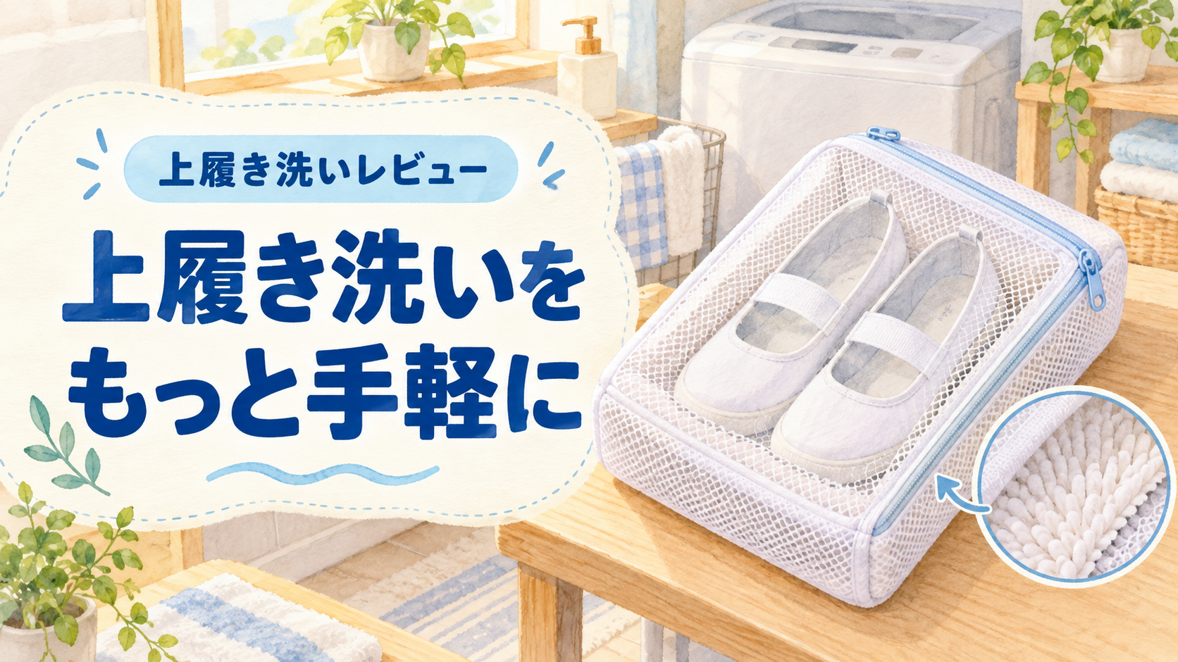 シューズ丸洗いブラッシングネットのアイキャッチ