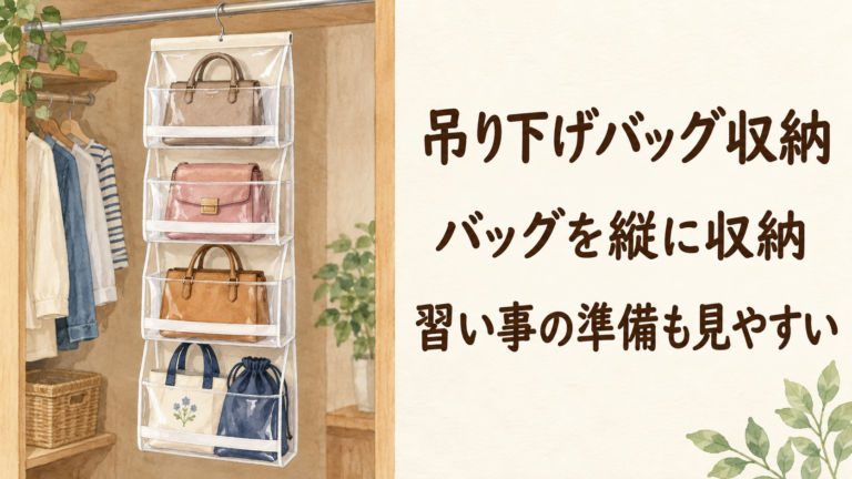 バッグを縦に収納するイメージ