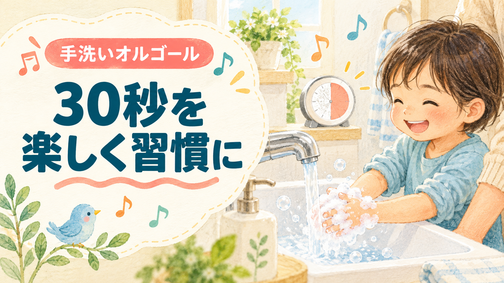 手洗いオルゴールを使った感想のアイキャッチ