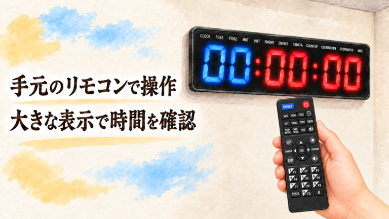 壁掛けタイマーを付属リモコンで操作